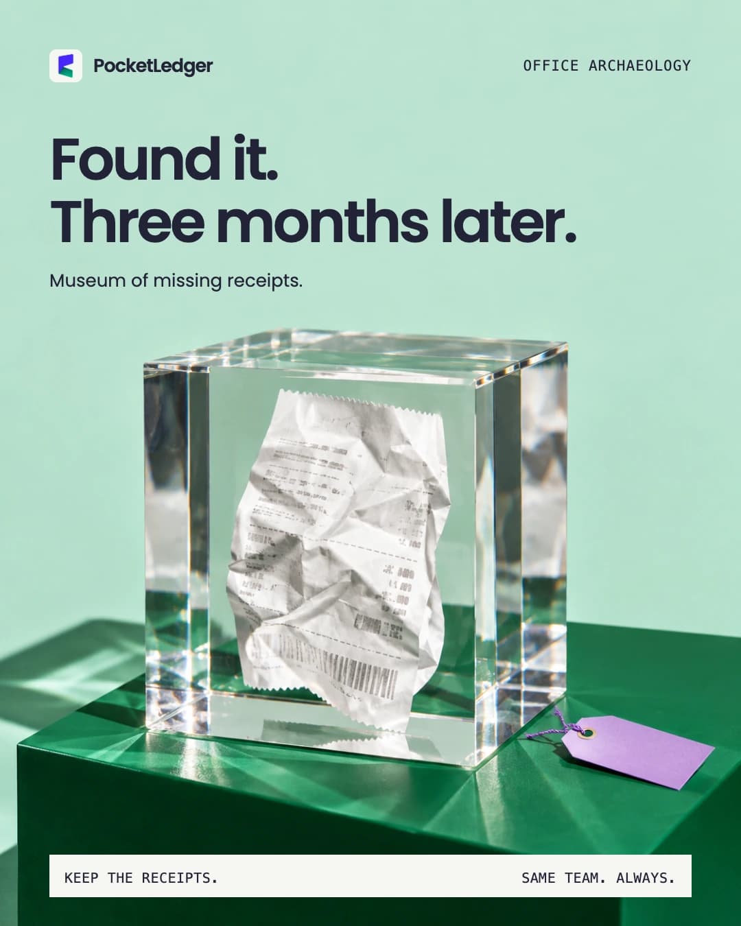 Found it. Three months later.