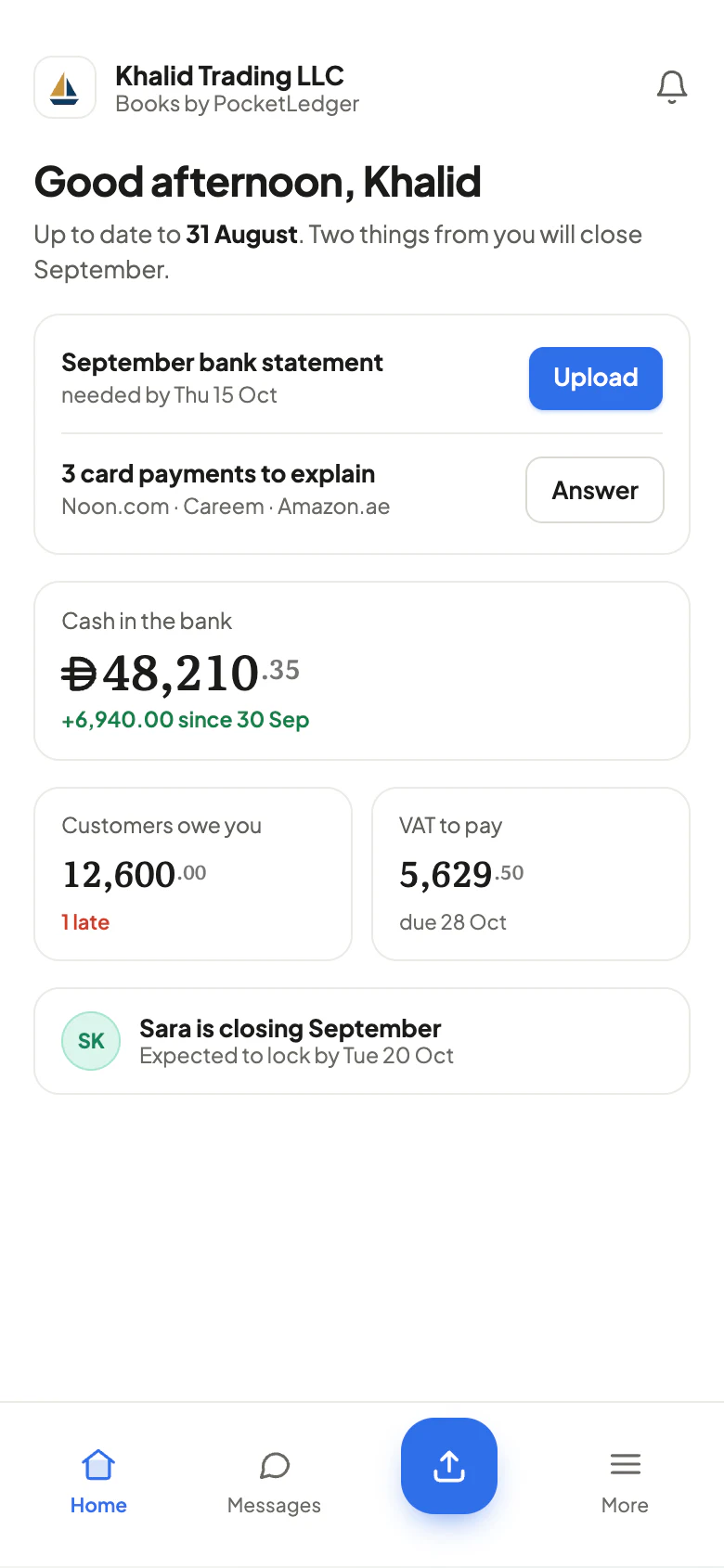Home on the phone: what we need from you, cash and VAT